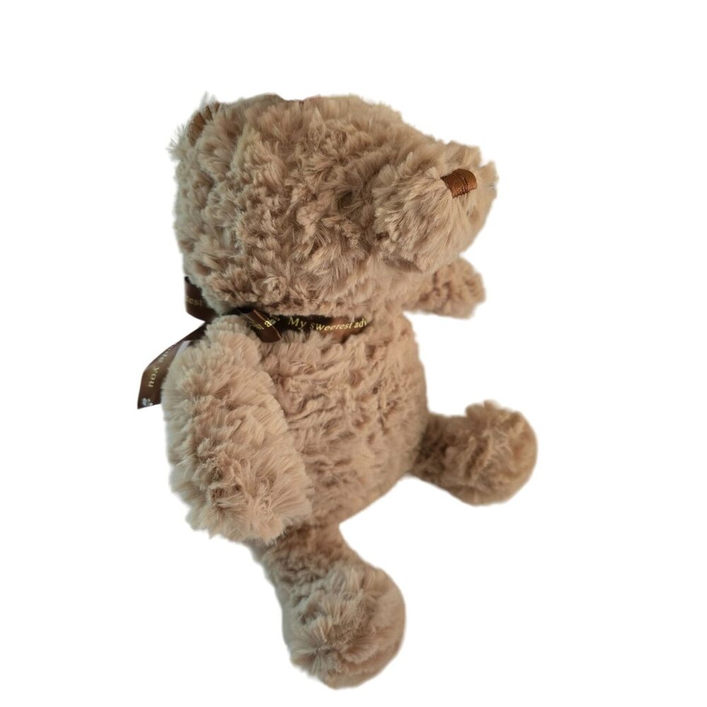 Disney Baby Winnie The Pooh Plush Bear 13" Cream Soft Cuddly Toy With Ribbon